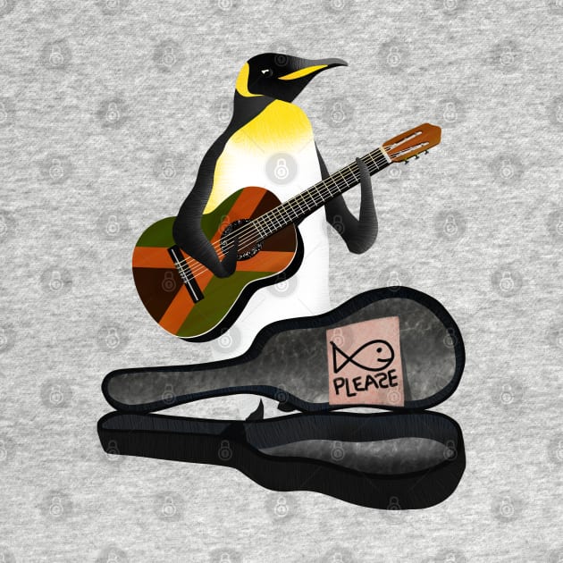 Penguin Playing Guitar by mailboxdisco